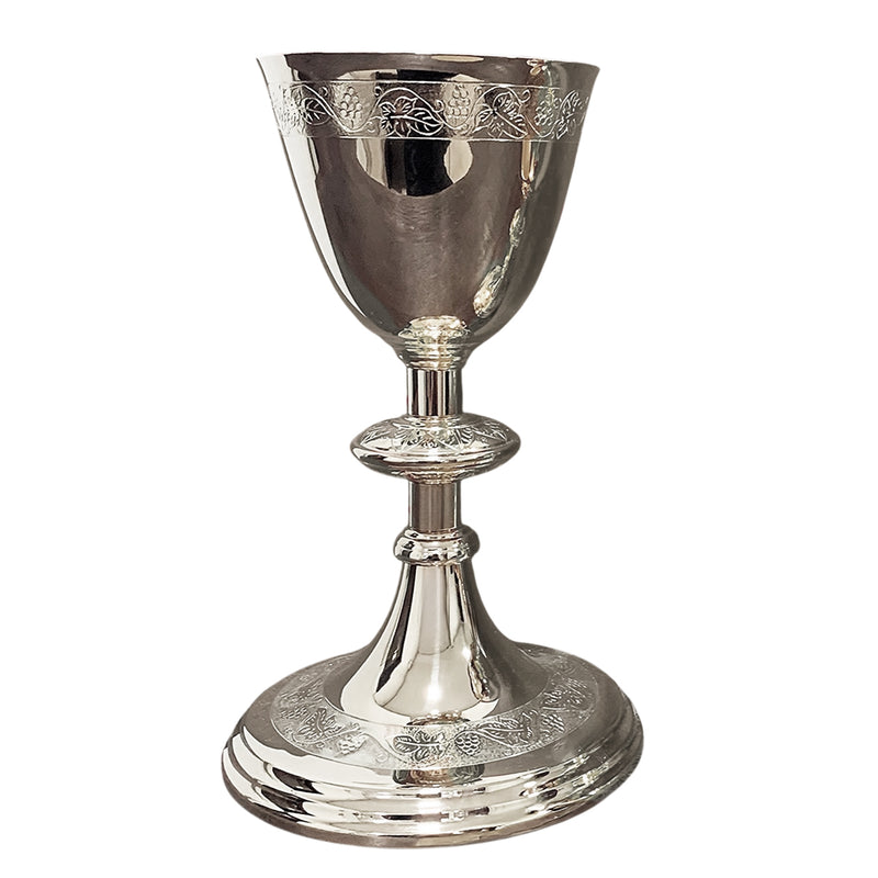 Conjunto de Cálice e Âmbula Veneziano banhados a níquel