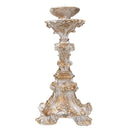 Castiçal em Resina 45cm - com Pintura Branca