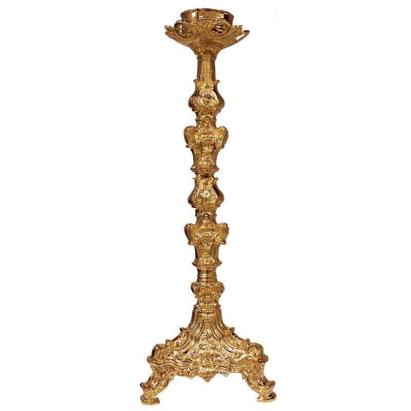 Castiçal Barroco Grd. banhado a ouro