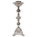 Castiçal Boleado banhado a níquel