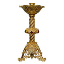 Castiçal Catedral Peq. banhado a ouro