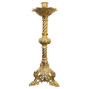 Castiçal Espiral Médio banhado a ouro