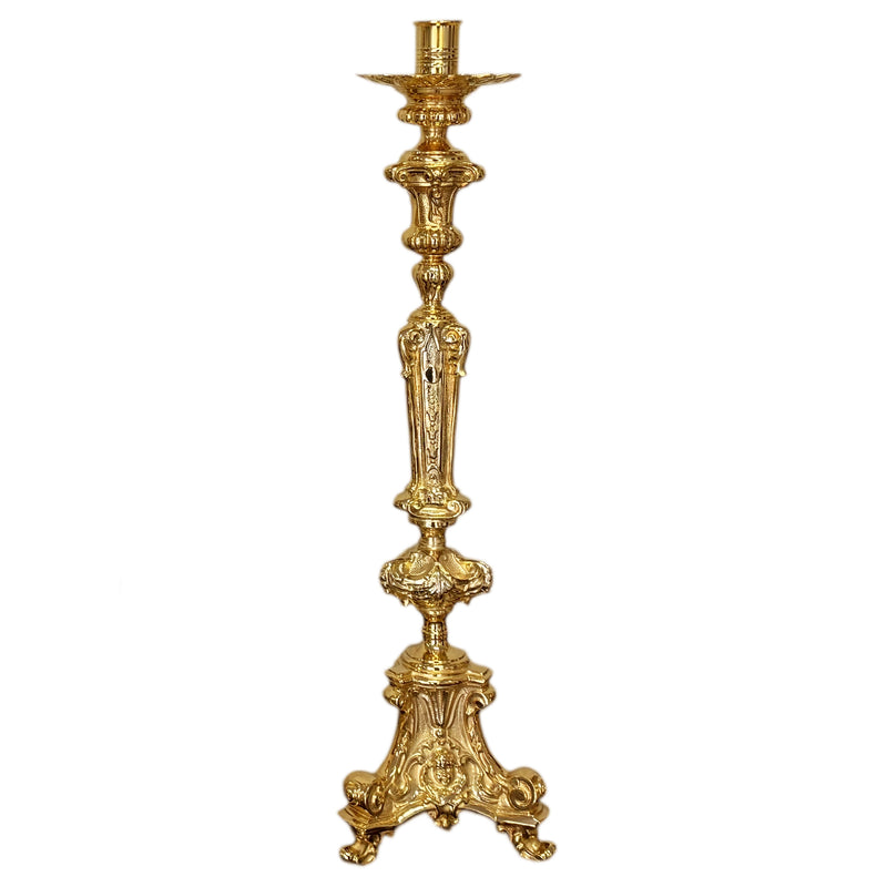 Castiçal Francês banhado a ouro