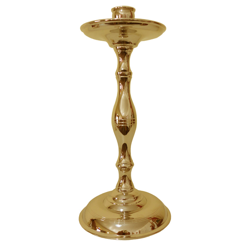 Castiçal Liso banhado a ouro