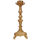 Castiçal Barroco Méd. banhado a ouro