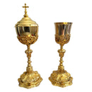 Conjunto de Cálice e Âmbula Barroco banhados a ouro