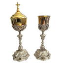 Conjunto de Cálice e Âmbula Barroco banhados a níquel