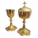 Conjunto de Cálice e Âmbula Francês banhados a ouro