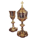 Conjunto de Cálice e Âmbula Gótico banhados a ouro