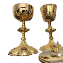 Conjunto de Cálice e Âmbula Pantokrator banhados a ouro