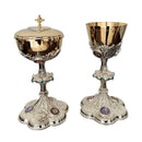 Conjunto de Cálice e Âmbula Pantokrator banhados a níquel