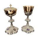 Conjunto de Cálice e Âmbula Pantokrator banhados a níquel