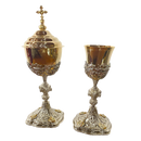 Conjunto de Cálice e Âmbula Querubim banhados a níquel