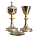 Conjunto de Cálice e Âmbula Santa Maria Mãe de Deus banhados a níquel