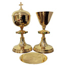 Conjunto de Cálice e Âmbula São José banhados a ouro