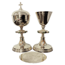 Conjunto de Cálice e Âmbula São José banhados a níquel