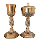 Conjunto de Cálice e Âmbula Virtudes em banho misto de ouro e níquel