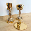 Conjunto de Cálice e Âmbula Virtudes em banho misto de ouro e níquel