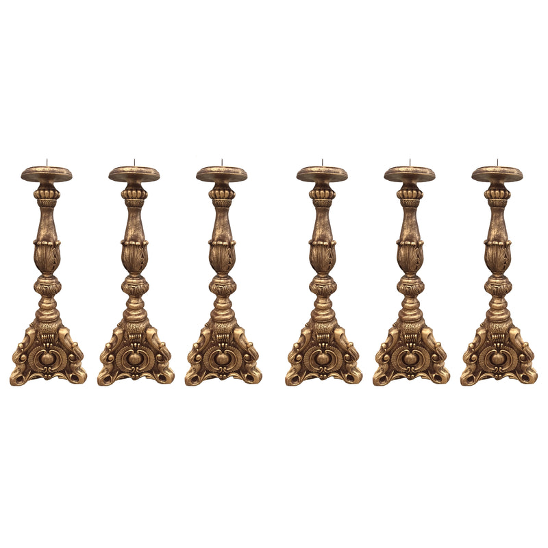 Conjunto de Castiçais Barrocos 60cm (6 Peças)