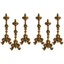 Conjunto de Castiçais Século XVII 70cm (6 Peças)