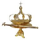 Conjunto do Divino (Coroa, Salva e Cetro) banhado a ouro