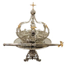 Conjunto do Divino (Coroa, Salva e Cetro) banhado a níquel