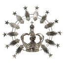 Coroa 7 com Raios banhada a níquel