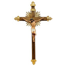 Crucifixo 120cm de Parede Ornado com Metal (banho de ouro)