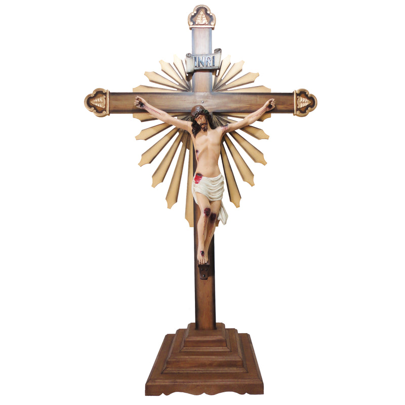 Crucifixo 170cm (Corpo 90cm) Ornado com Base