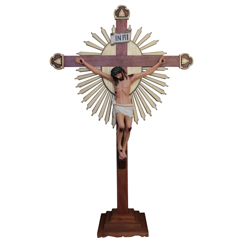 Crucifixo 260cm Ornado com Base