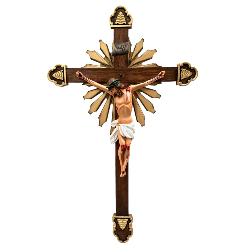 Crucifixo 85cm de Parede Ornado