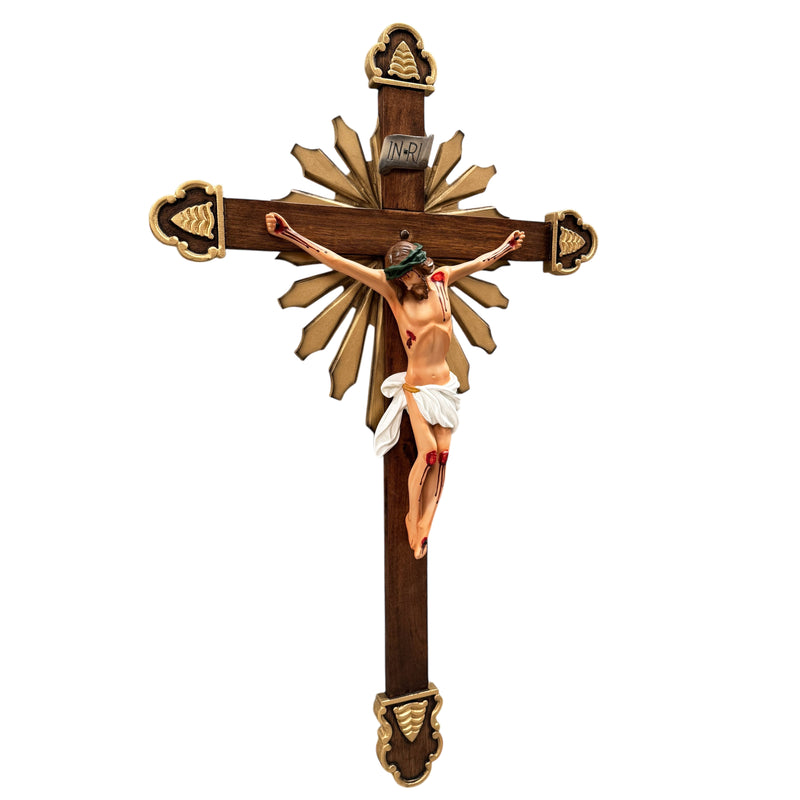 Crucifixo 85cm de Parede Ornado