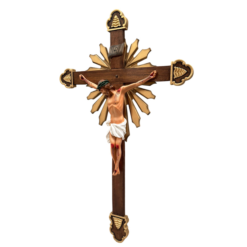 Crucifixo 85cm de Parede Ornado