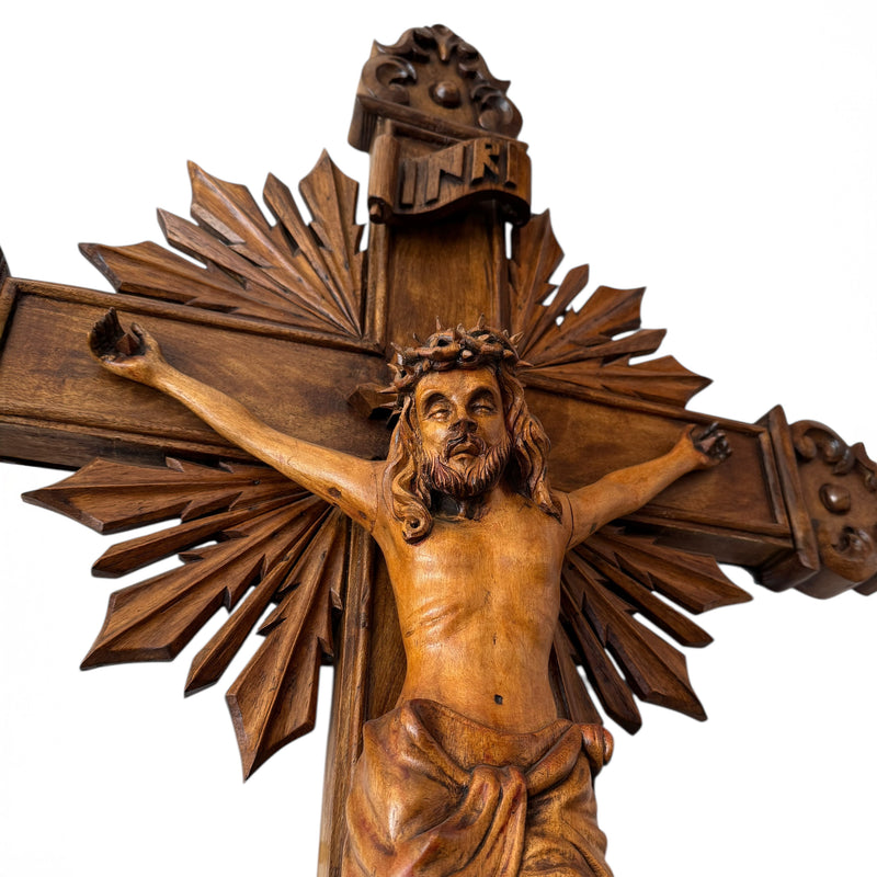 Crucifixo de Madeira Entalhado 140cm