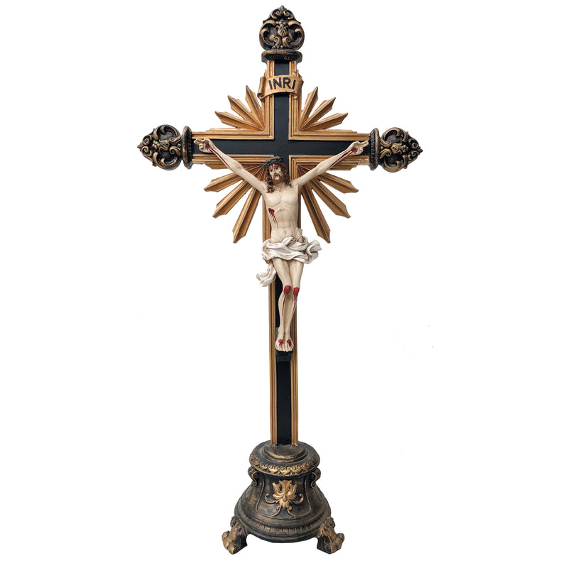 Crucifixo de Mesa/Altar Ornado 59cm