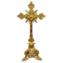 Crucifixo de Mesa/Altar Trabalhado 46cm banhado a ouro