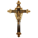 Crucifixo 40cm Ornado com Metal banhado a ouro