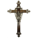 Crucifixo 40cm Ornado com Metal banhado a níquel