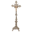 Cruz de Altar Barroca Peq. banhada a níquel