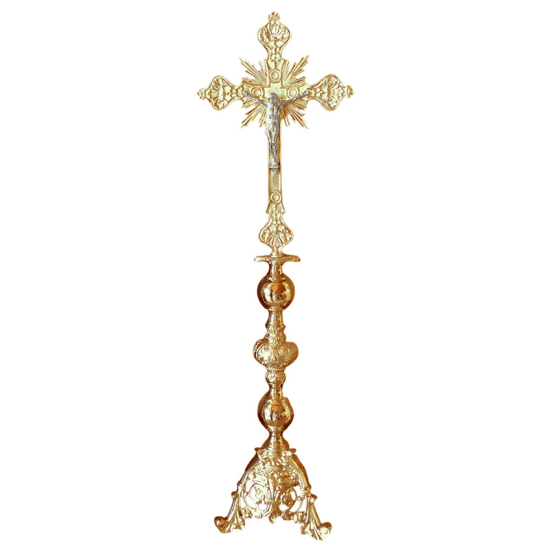 Cruz de Altar Boleada banhada a ouro
