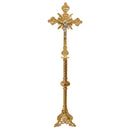 Cruz de Altar Espiral banhada a ouro
