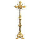 Cruz de Altar Espiral Média banhada a ouro