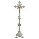 Cruz de Altar Espiral Média banhada a níquel