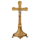 Cruz de Altar Oval para Donzela banhada a ouro