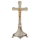 Cruz de Altar Oval para Donzela banhada a níquel