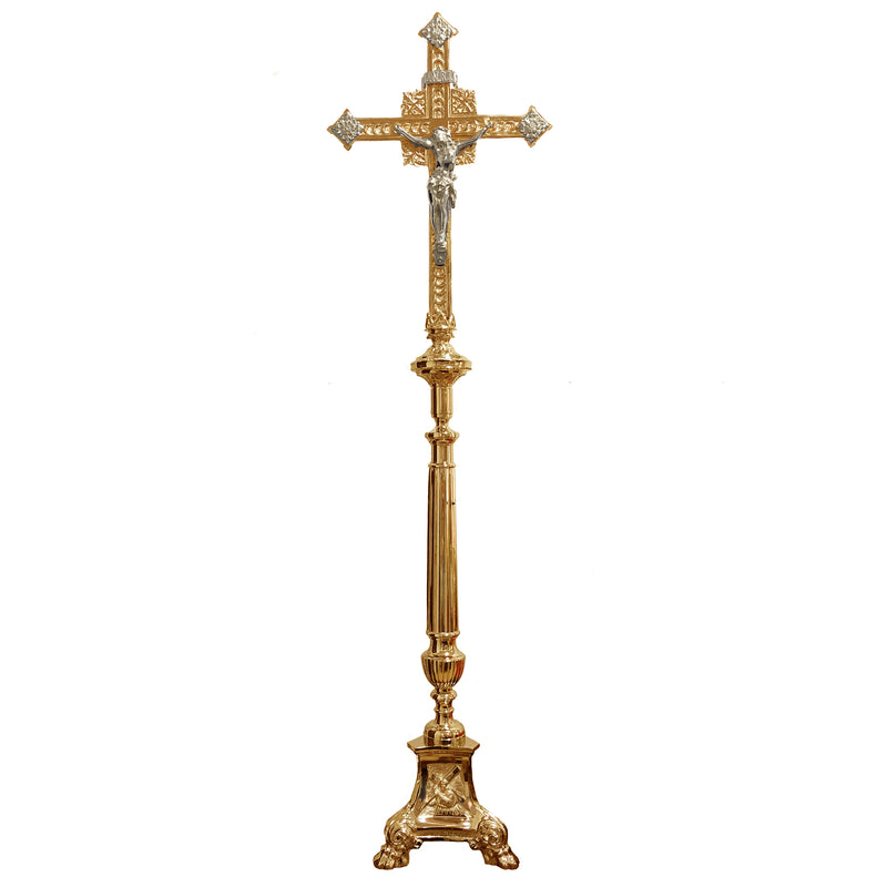 Cruz de Altar Sagrada Família banhada a ouro