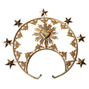 Diadema de Nossa Senhora das Dores com Coração banhado a ouro