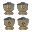 Kit com 4 Porta Cinzas banhados a níquel