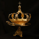 Conjunto do Divino (Coroa, Salva e Cetro) banhado a ouro