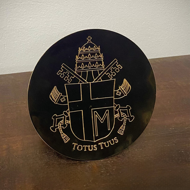 Patena Desenhada 14cm banhada a ouro